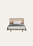 PERA BED WITH CANE HEADBOARD - 120 CM