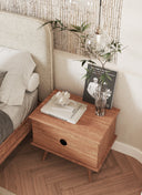 ATLAS NIGHTSTAND WITH DRAWERS - 51 CM
