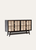 Buffet Table with Cane Work 160 x 90 cm Polished