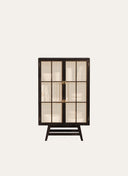 BUFFET CABINET WITH WICKERWORK 80 X 130 CM POLISHED