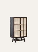 BUFFET CABINET WITH WICKERWORK 80 X 130 CM POLISHED