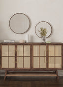Buffet Table with Cane Work 120 x 90 cm