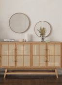 Buffet Table with Cane Work 120 x 90 cm