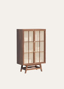 BUFFET CABINET WITH WICKERWORK 80 X 130 CM