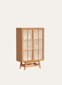 BUFFET CABINET WITH WICKERWORK 80 X 130 CM