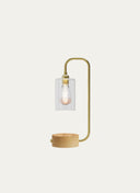 LANTERN TABLE LAMP - OAK BRASS