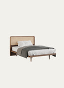 PERA BED WITH CANE HEADBOARD - 120 CM