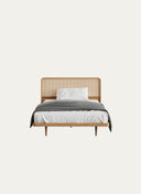PERA BED WITH CANE HEADBOARD - 120 CM