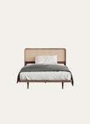 PERA BED WITH CANE HEADBOARD - 160 CM