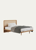 PERA BED WITH CANE HEADBOARD - 160 CM
