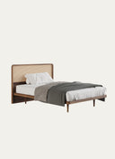 PERA BED WITH CANE HEADBOARD - 160 CM