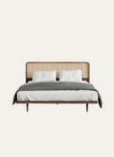 PERA BED WITH CANE HEADBOARD - 180 CM