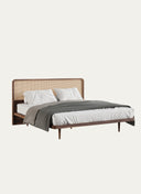 PERA BED WITH CANE HEADBOARD - 180 CM