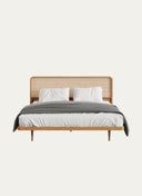 PERA BED WITH CANE HEADBOARD - 200 CM