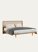 PERA BED WITH CANE HEADBOARD - 200 CM