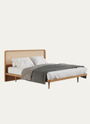 PERA BED WITH CANE HEADBOARD - 200 CM