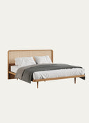 PERA BED WITH CANE HEADBOARD - 180 CM