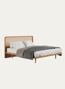 PERA BED WITH CANE HEADBOARD - 180 CM